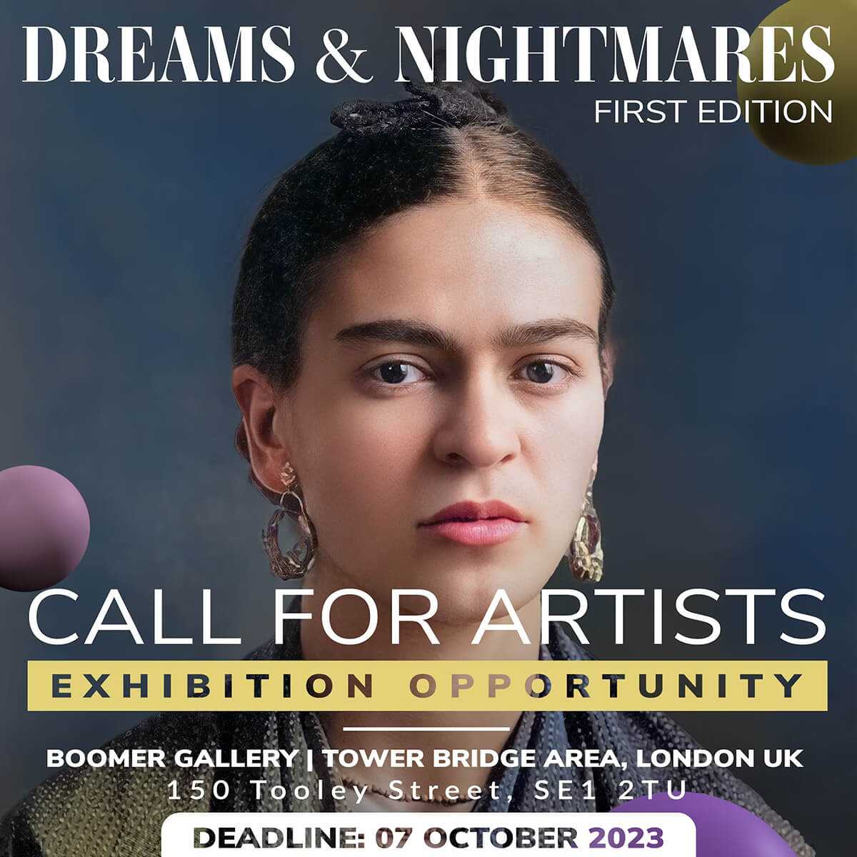 Dreams & Nightmares Exhibition at Boomer Gallery Poster